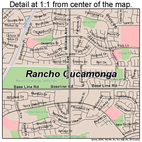 Rancho Cucamonga California Street Map 0659451