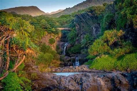 Sunrise at Oheo Gulch, Haleakala National Park Maui, Hawaii ...