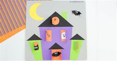 Printable Haunted House Craft for Halloween - Artsy Momma