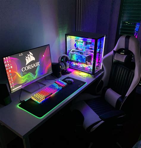 I need more rgb | Video game room, Video game room design, Game room design