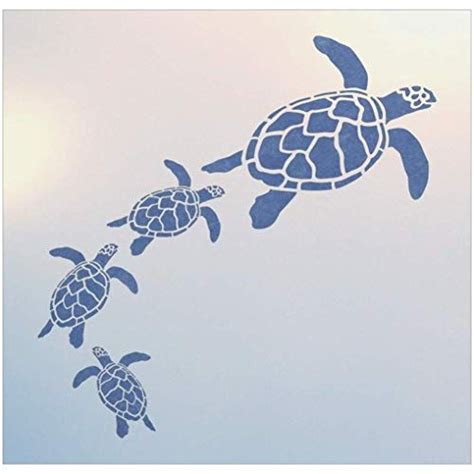 Sea Turtle Family Stencil - The Artful Stencil Review | Turtle tattoo ...