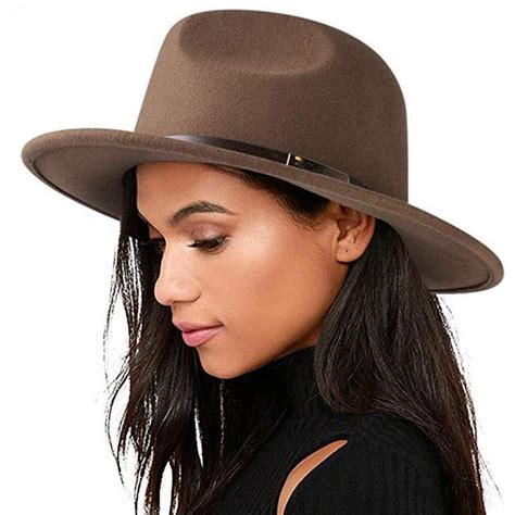 Luxury Unisex Wide Brim Vintage Australian Wool Felt Fedora Hat ...