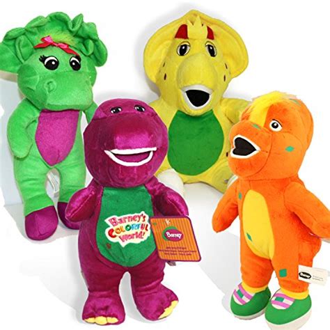 Barney and Friends Baby Bop Bj Plush Stuffed Toys 12" 4pcs Doll Singing ...