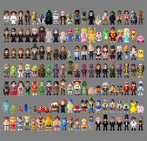 8 Bit Collection of Characters Anniversary Edition by LustriousCharming ...