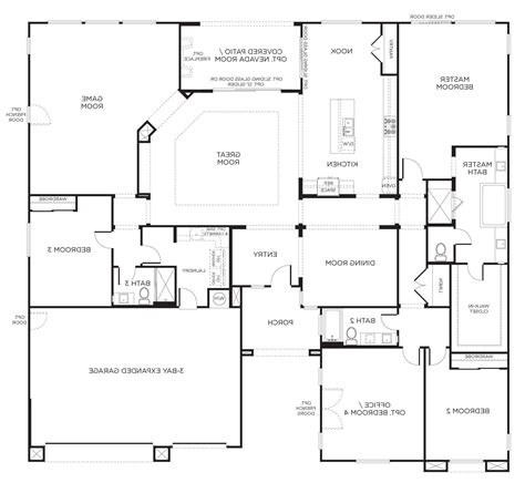 4 Bedroom House Plans Single Story