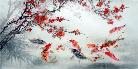 Chinese Watercolor Fish