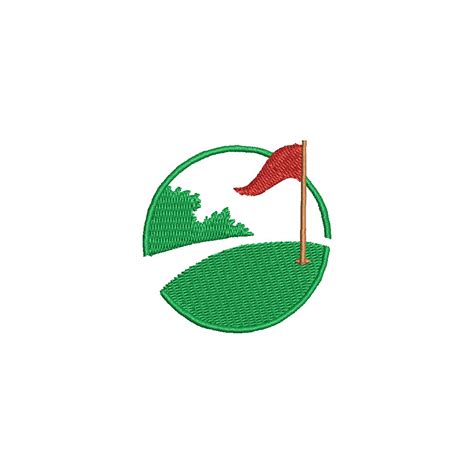 Golf Flag on the Green Symbol | Leisure Digitized Embroidery Design ...