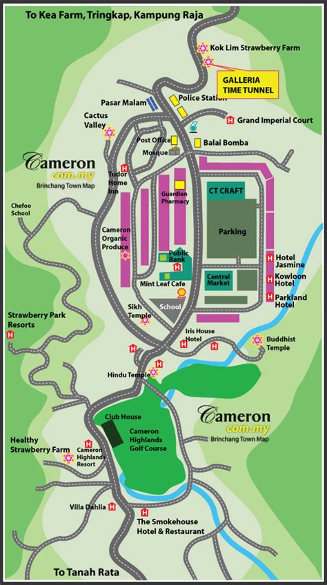 Cameron Highlands Map - Cameron Highlands Online 2023