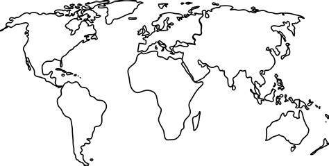 World Map Outline With Continents