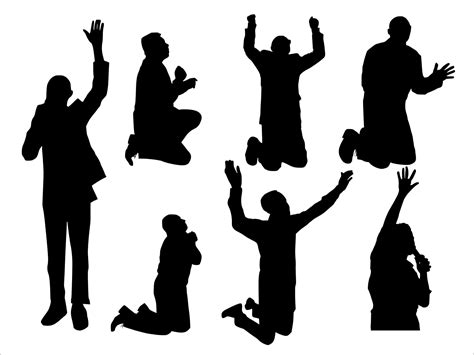 7 Praising Silhouette (PNG Transparent) | OnlyGFX.com