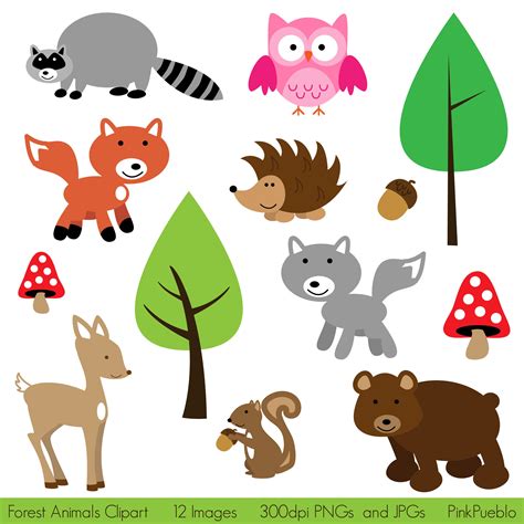 free clip art | Forest animals, Animal clipart, Woodland animals