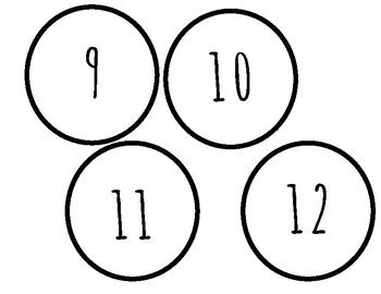 Number Circles Black and White by Ashley Caudle | TPT