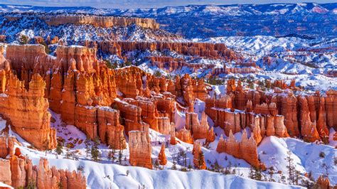 Download Snow USA Utah Winter Nature Bryce Canyon National Park HD ...