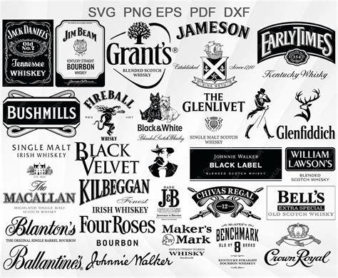 Alcohol brand logo svg Whiskey bourbon png Jack Daniels | Etsy