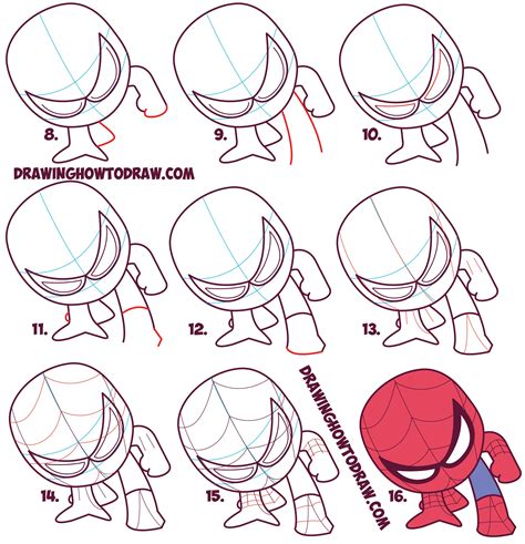 Cute Spiderman Cartoon Drawing