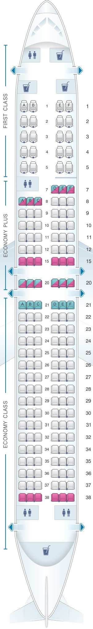 Seat Map United Airlines Boeing B737 900 – version 1 | Seating charts ...