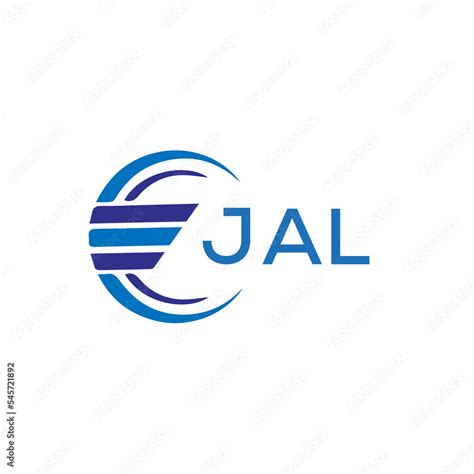 Vetor de JAL letter logo. JAL blue image on white background. JAL ...