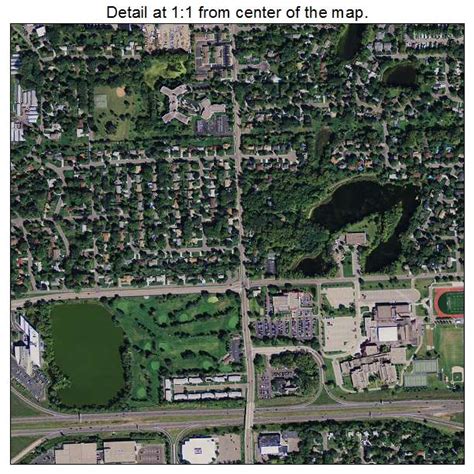 Aerial Photography Map of Roseville, MN Minnesota