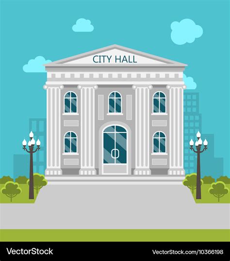 Municipal building city hall the government Vector Image