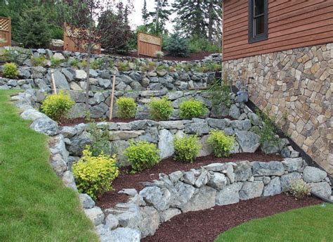 how to build a retaining wall on a slope combined add rock retaining ...