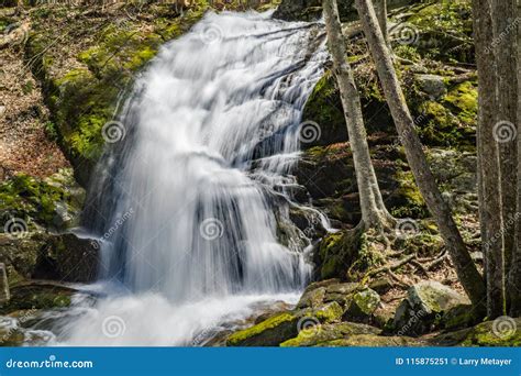 A View of the First Waterfall at the Base Crabtree Falls Stock Image ...