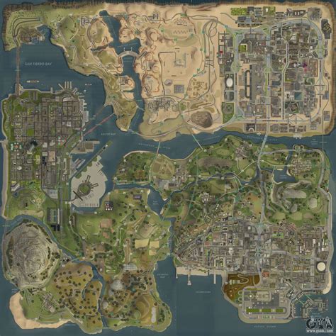 The new map in HD for GTA San Andreas