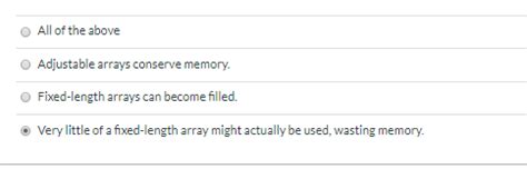 Solved In array-based data structures, adjustable arrays are | Chegg.com