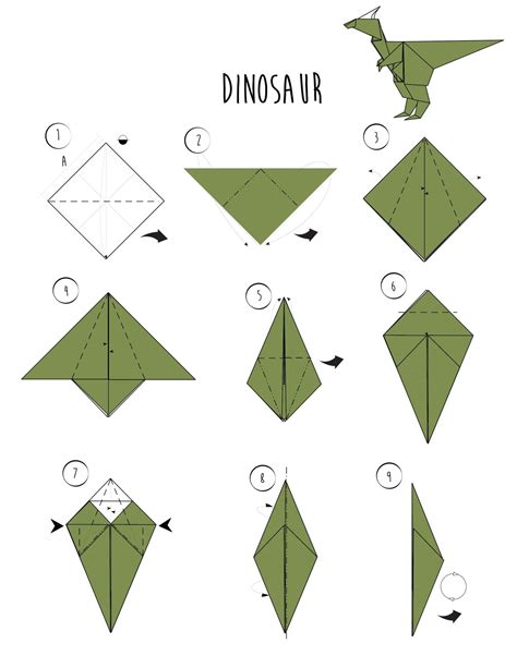 wikiHow — Rawr - Origami Dinosaur! And 2 More Ways to Make... | Kids ...