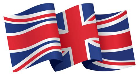 Waving flag of UK isolated on png or transparent background,Symbols of ...