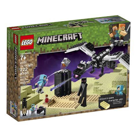 LEGO Minecraft The End Battle 21151 Ender Dragon Building Kit Includes ...