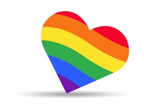 rainbow flag LGBT symbol on heart 533158 Vector Art at Vecteezy