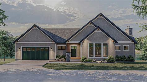 Craftsman Style House Plans - Print - Plan 52-514 in 2023 | Lake house ...