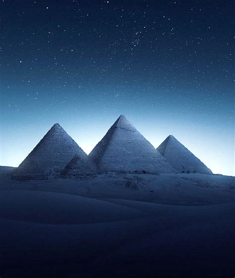 Pyramid of Giza in Night : r/pics