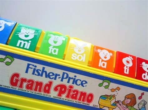 Vintage Fisher Price Grand Piano Toy 1986 by WylieOwlVintage