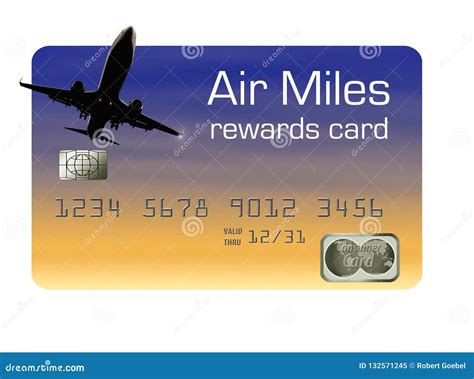 Air Miles Reward Credit Card Stock Illustration - Illustration of white ...