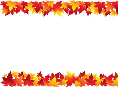 Autumn Leaves Border Stock Illustration - Download Image Now - iStock