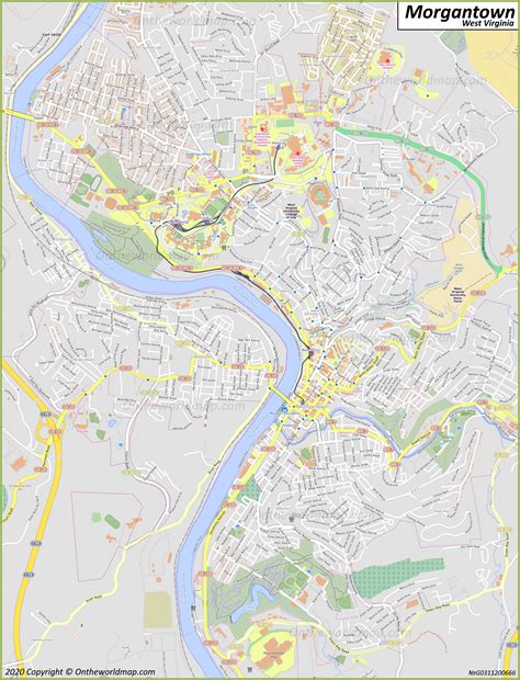 Morgantown Map | West Virginia, U.S. | Discover Morgantown with ...