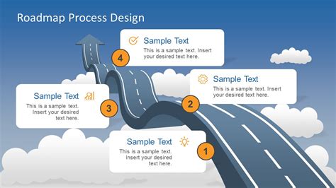 Roadmap into Sky Metaphor PowerPoint Template - SlideModel