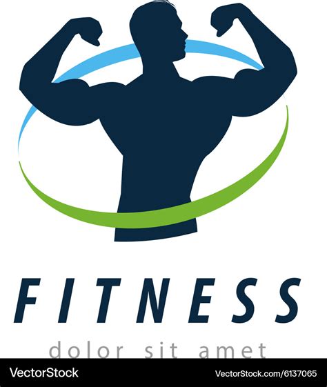 Fitness logo design template health or gym Vector Image