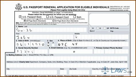 Passport Renewal Form In Spanish - Printable Form 2024