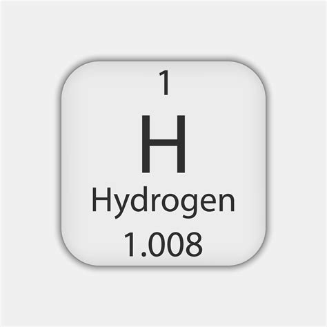 Hydrogen symbol. Chemical element of the periodic table. Vector ...