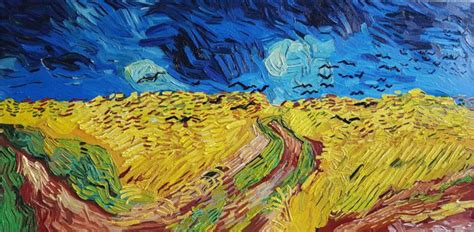 WHEATFIELD WITH CROWS Handpainted Painting on Canvas Wall Art Painting ...