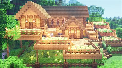 Minecraft: How To Build a Large Oak Survival House Minecraft Map