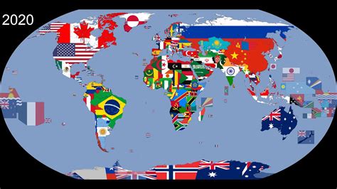 The World: Timeline of National Flags: 1019 - 2020 - YouTube