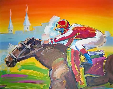 Modern handmade painting horse racing on oil painting canvas for home ...