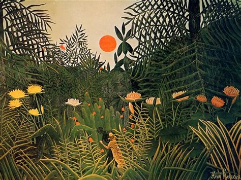 Black Man Attacked by a Jaguar, 1910 - Henri Rousseau - WikiArt.org