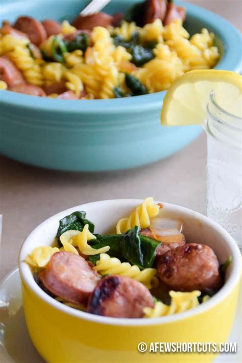 Chicken Apple Sausage Pasta Recipe - A Few Shortcuts