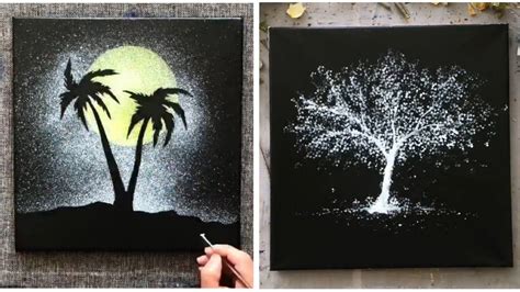 Easy Black And White Canvas Painting Ideas - img-mojo