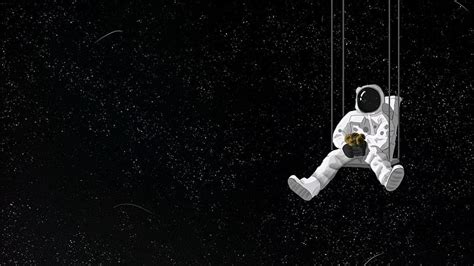 Astronaut, swing, bouquet, space, art tablet, laptop background, HD ...