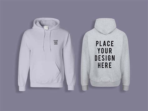 Professional Men's Hoodie Mockup: Front & Back View